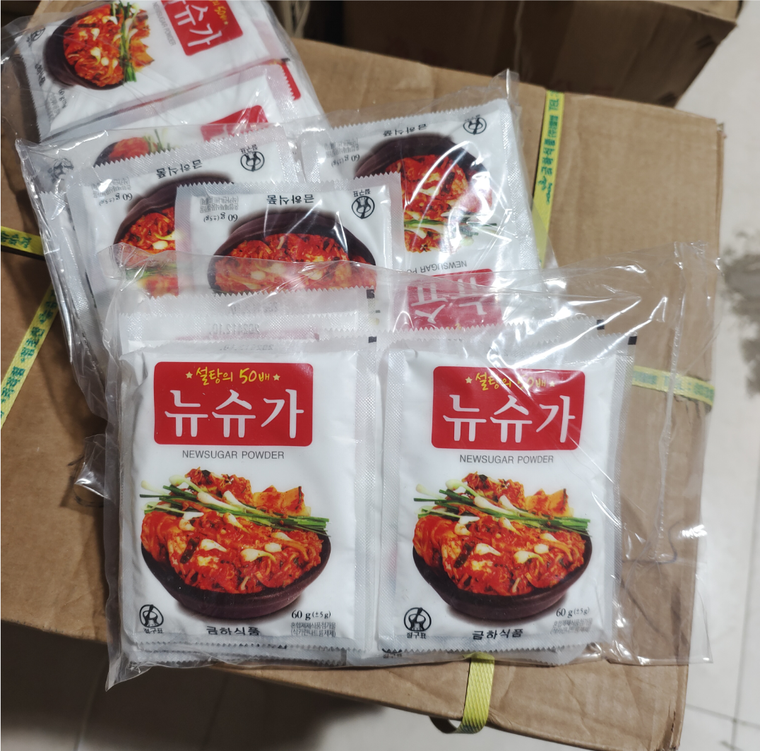 韩国进口甜蜜素60g×20袋 食品用甜味剂韩国糖精腌泡菜辣白菜调料 - 图1