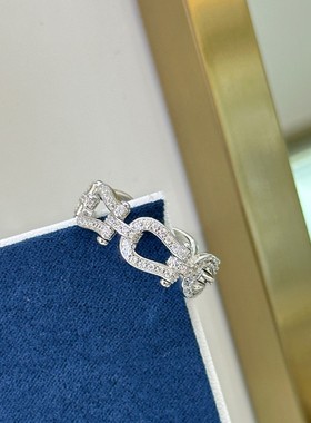 关晓彤同款纯银U型马蹄戒指