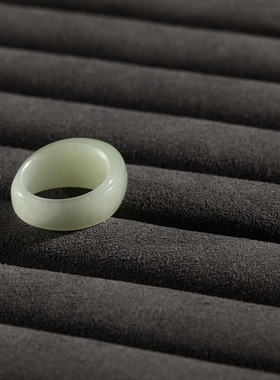 17号戒指 和田玉俄料黄玉黄口料馒头款指环 6727