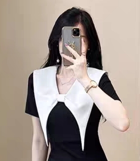 春秋季新款百搭神器假领子披肩女减龄设计感外搭连衣裙T恤
