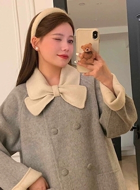 秋冬大衣领子装饰外搭披肩领呢子假领子女毛呢娃娃领装饰假衣领