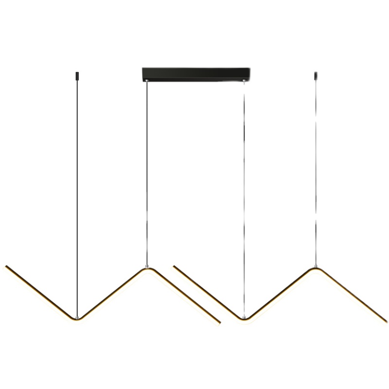 小众极简线性餐厅吊灯现代简约led灯北欧吧台饭餐桌创意书房灯具-图3