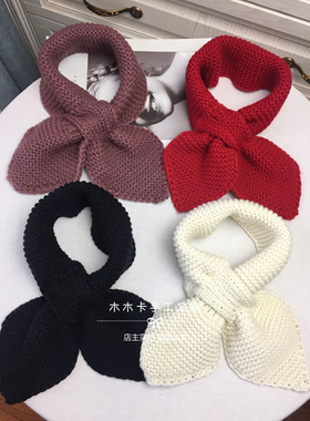 晚晚同款蝴蝶结手工定制亲子围巾