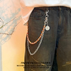 AVAVAVA blue background black pattern turquoise handmade beaded trouser chain retro street single side detachable pendant diy accessories