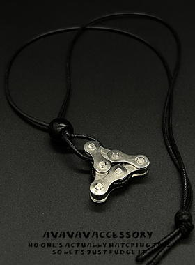 AVAVAVA复古单车链项链小众骑行户外饰品嘻哈流行vibe工装搭配链