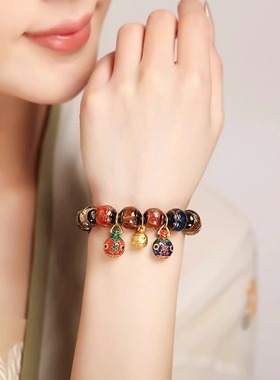 香灰琉璃手串吞金兽本命年手链