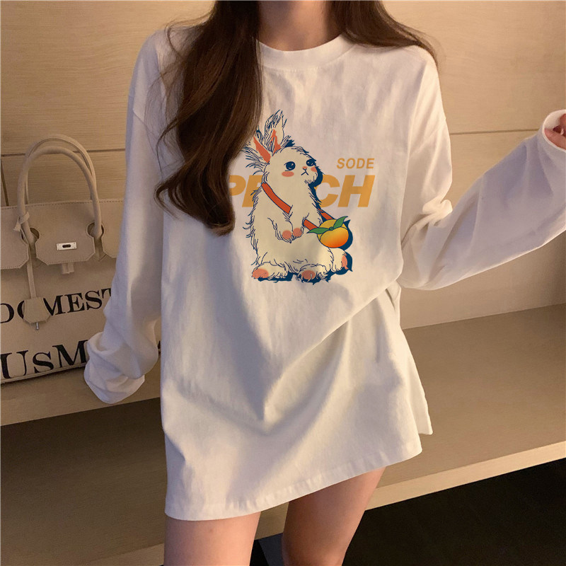 白色纯棉长袖t恤女装2025新款秋冬季加绒时尚洋气内搭打底衫上衣