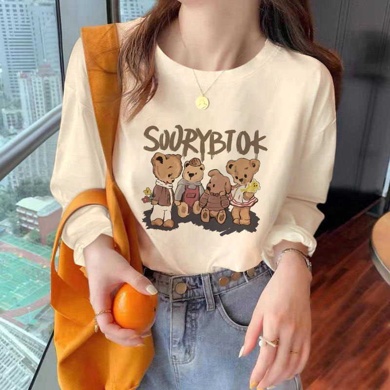 春秋白色加绒内搭高级感打底衫女装2025新款冬季宽松纯棉长袖上衣