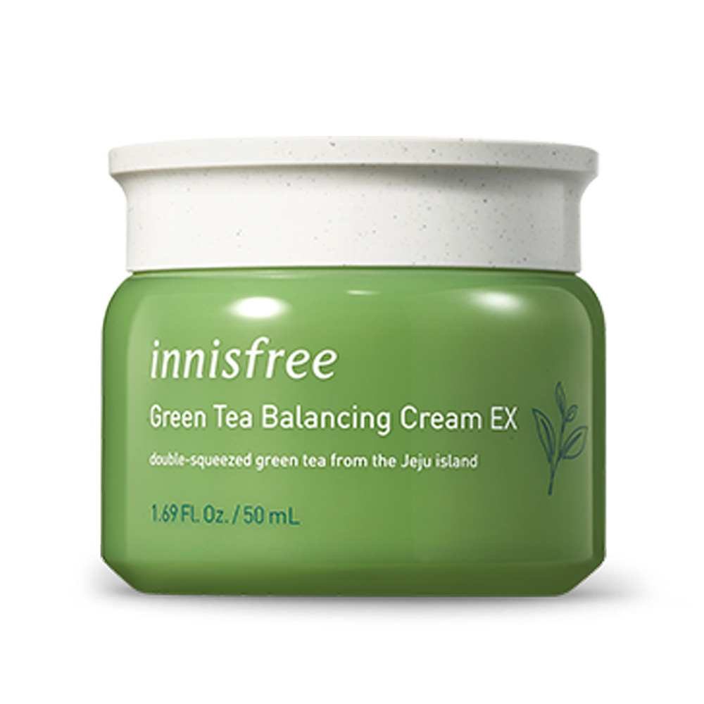 天猫国际进口超市韩国Innisfree悦诗风吟进口绿茶平衡面霜修护补水保湿版滋润官网2