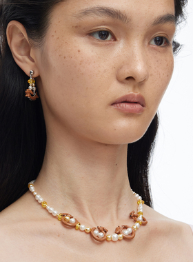 FWISH腊肠犬宝石珍珠项链