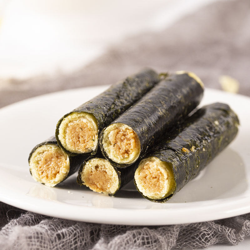 海狸先生海苔肉松卷桶装400gx1桶海苔夹心脆孕妇儿童零食紫菜