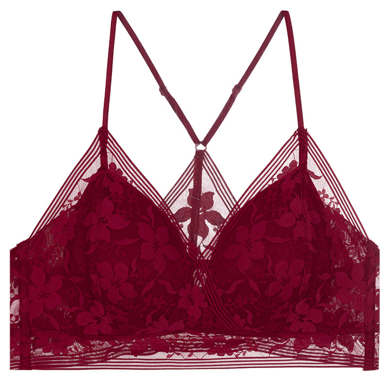 红色本命年美背无钢圈薄款文胸罩 若西之恋文胸