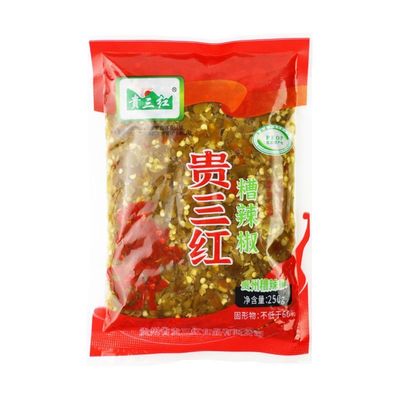 贵三红袋装青糟辣椒酸辣