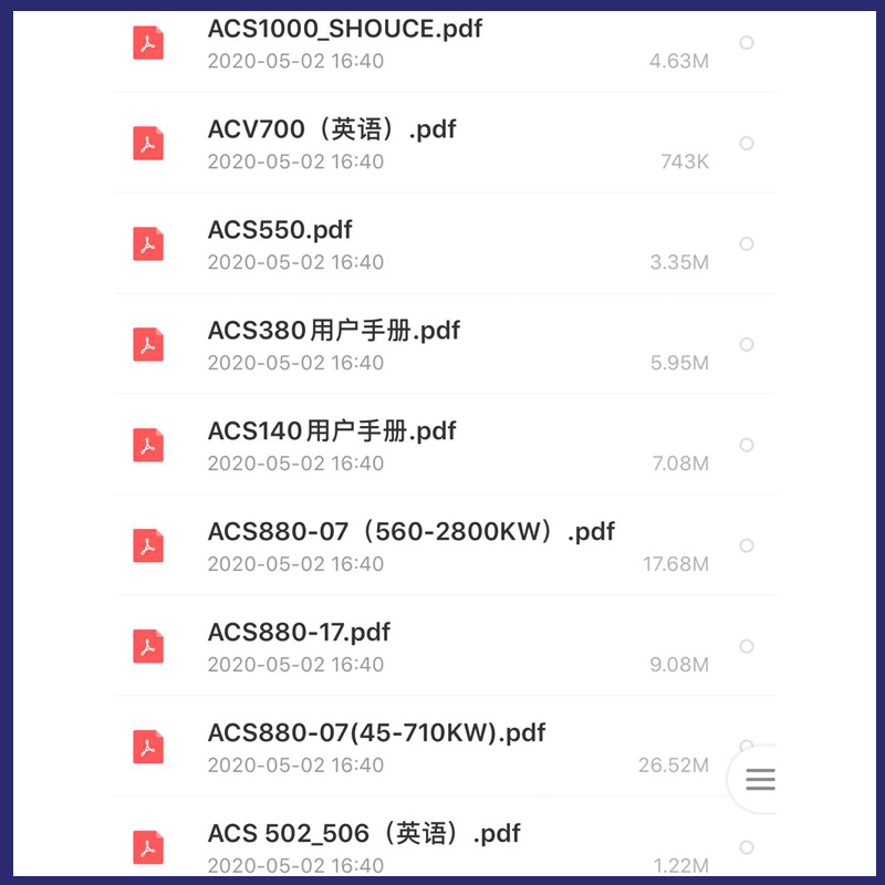 ABB变频器说明ACS510/ACS550/ACS800/ACS880/ACS580/ACS355 - 图2