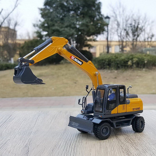 徐工集团合金轮式挖掘机模型挖土机液压小巧摆件金属正品XE150WD - 图3