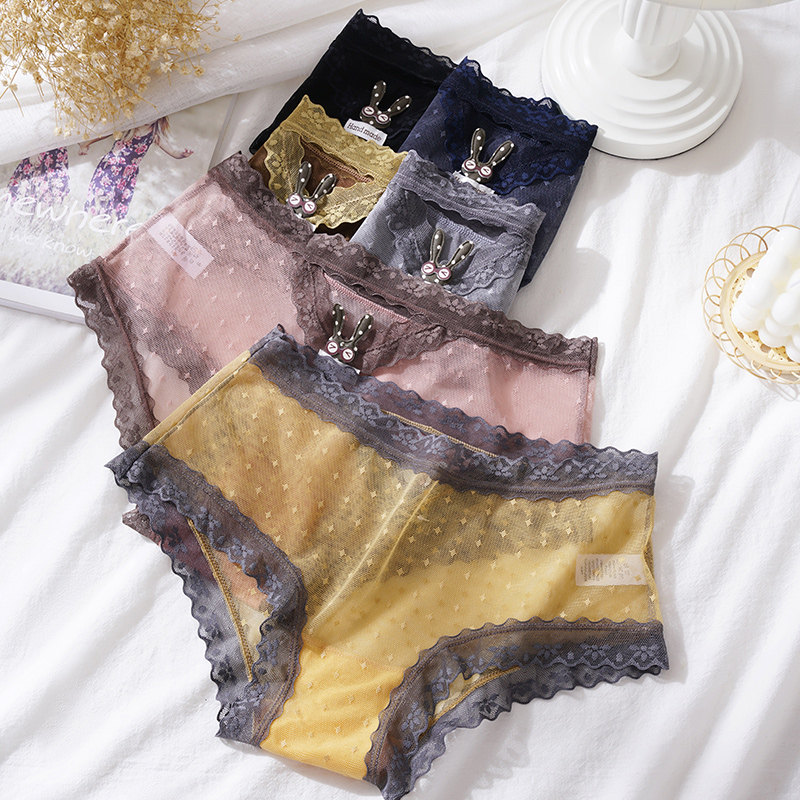 小心机镂空网纱柔软女中腰性感短裤 汐怡打底裤