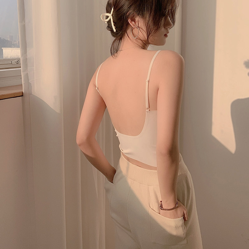 吊带美背女背心式超薄无痕内外抹胸 汐怡抹胸