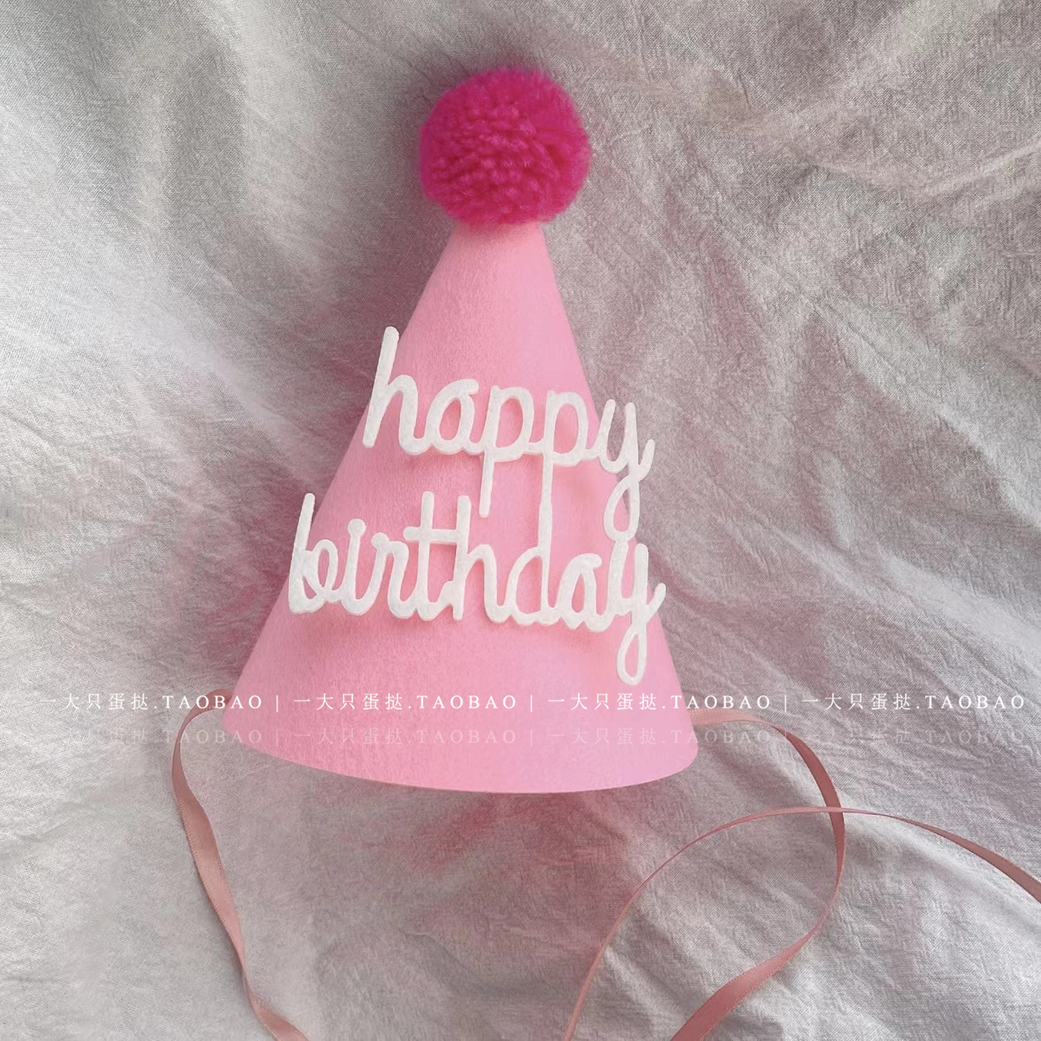 ins韩风儿童宝宝成人生日拍照道具周岁数字字母毛毡糖果色派对帽 - 图2