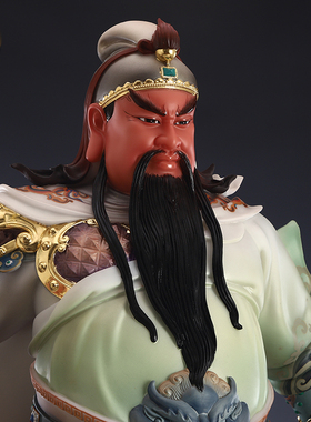 汉白玉关公摆件客厅商铺供奉大号