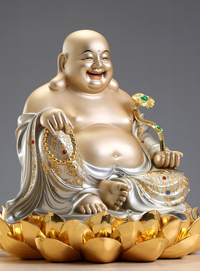 黄铜家用店铺开业笑佛摆件保平安