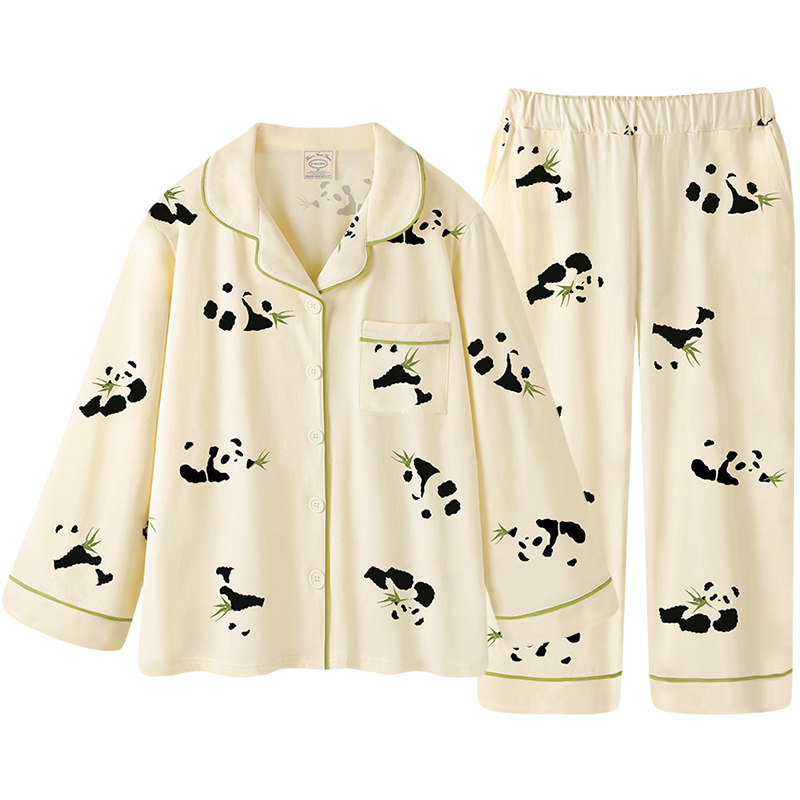 pinksea情侣春秋纯棉简约高级睡衣 pinksea内衣睡衣/家居服套装