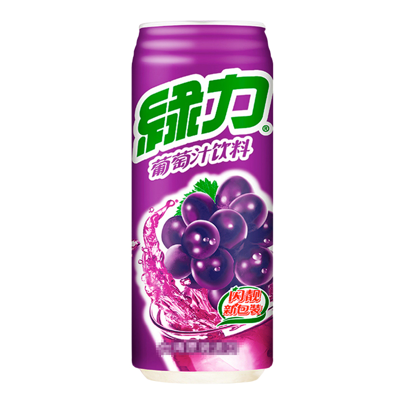 绿力果汁饮料480ml*5台湾原装进口葡萄石榴芒果菠萝口味罐装饮品 - 图1