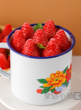 搪瓷盆草莓蛋糕模型仿真2026新款网红塑胶生日假橱窗摆设样品