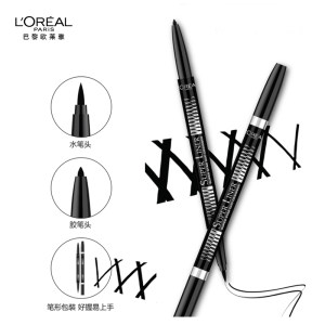 欧莱雅美眸双头眼线笔初学者眼线液防水不脱色持久