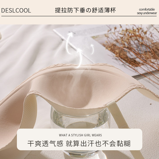 无痕内衣女小胸聚拢显大防下垂夏季防走光抹胸薄款美背少女文胸罩