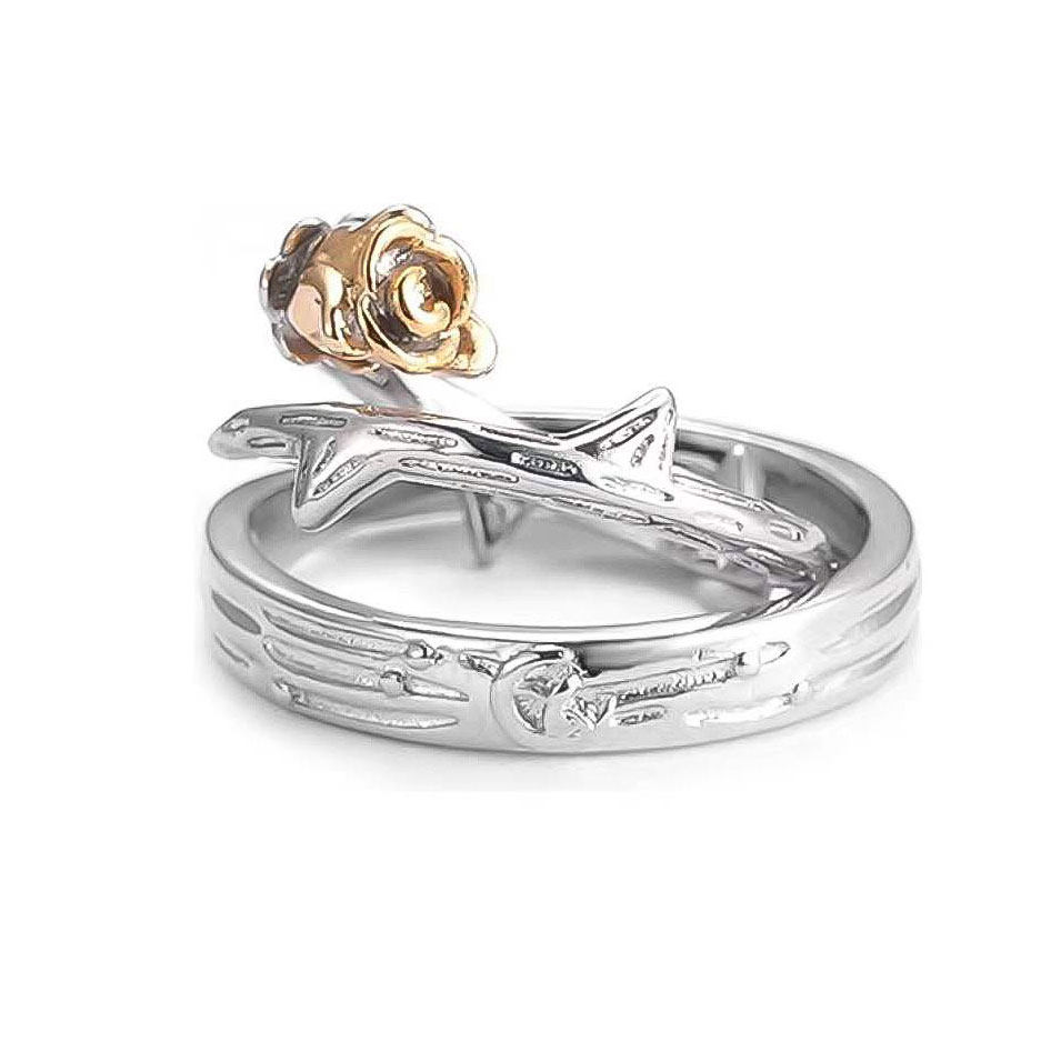 正品小王子与情侣对戒玫瑰花戒指 欧莲宝戒指/指环