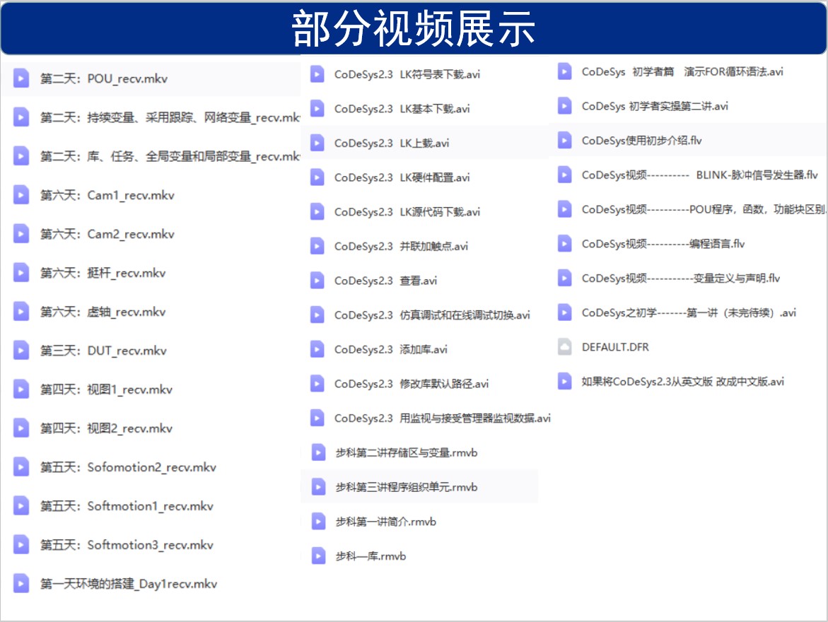 codesys教学视频全套入门到精通开发例程编程手册软件安装教课程-图2