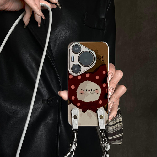 适用于华为Pura70pro手机壳新款头套猫仔Mate60/70pro十套50/40全包防摔P60/80带挂绳Nova14ultra/13/12外7/9 - 图3