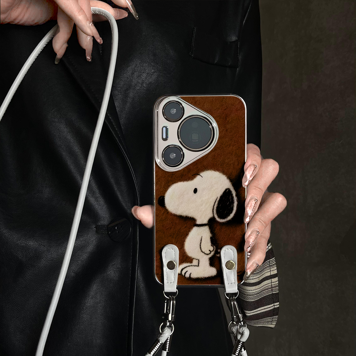 适用于华为Pura70pro手机壳新款毛绒狗狗Mate60/70pro十套50/40全包防摔P60/80带挂绳Nova14ultra/13/12外7/9 - 图3