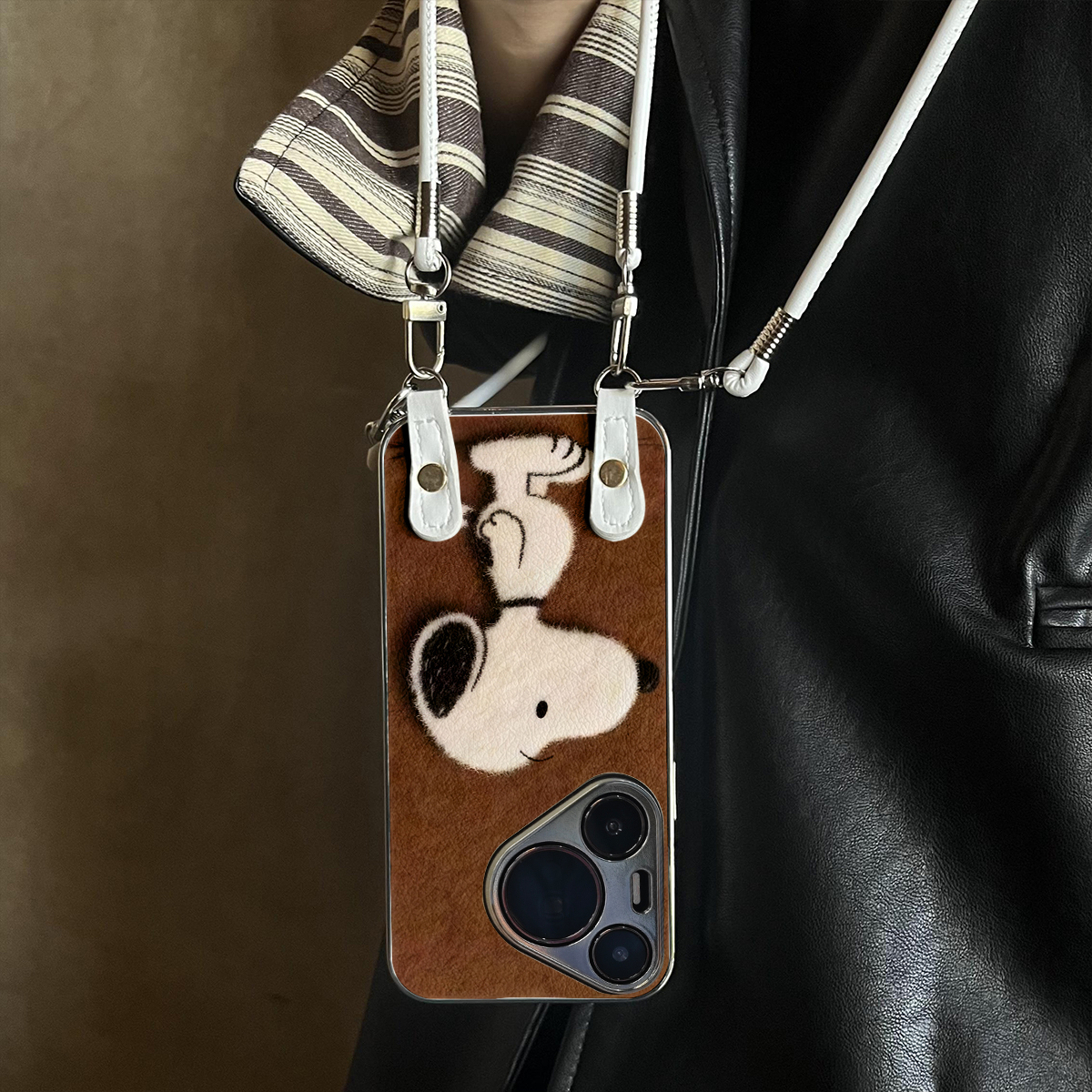 适用于华为Pura70pro手机壳新款毛绒狗狗Mate60/70pro十套50/40全包防摔P60/80带挂绳Nova14ultra/13/12外7/9 - 图0