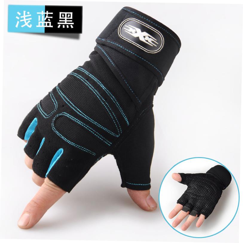 Outdoor Gym Winter Windproof Sports Fingerless Gloves 手套男 - 图1