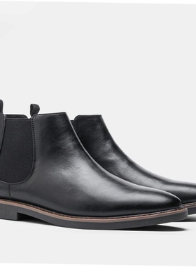 Men's Chelsea boots leather 40-46 business shoes 切尔西 鞋