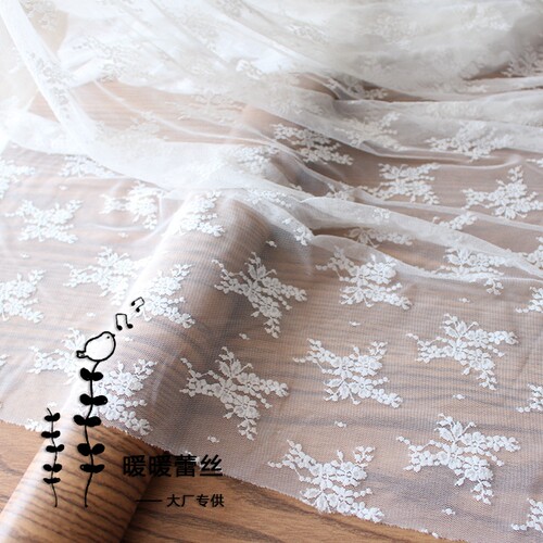 复古 立体提花蕾丝布料网纱蕾丝/DIY手工婚纱服装蕾丝面料宽130CM - 图2