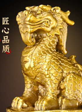 缤越铜华表摆件纯黄铜华表柱中华龙图腾柱客厅办公室装饰工艺礼品