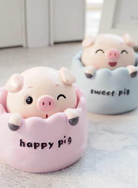 汽车摆件摇头车载内中控台装饰品车载小猪桌面新年礼物礼品送女生