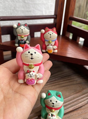 手工开运招福猫招财猫摆件