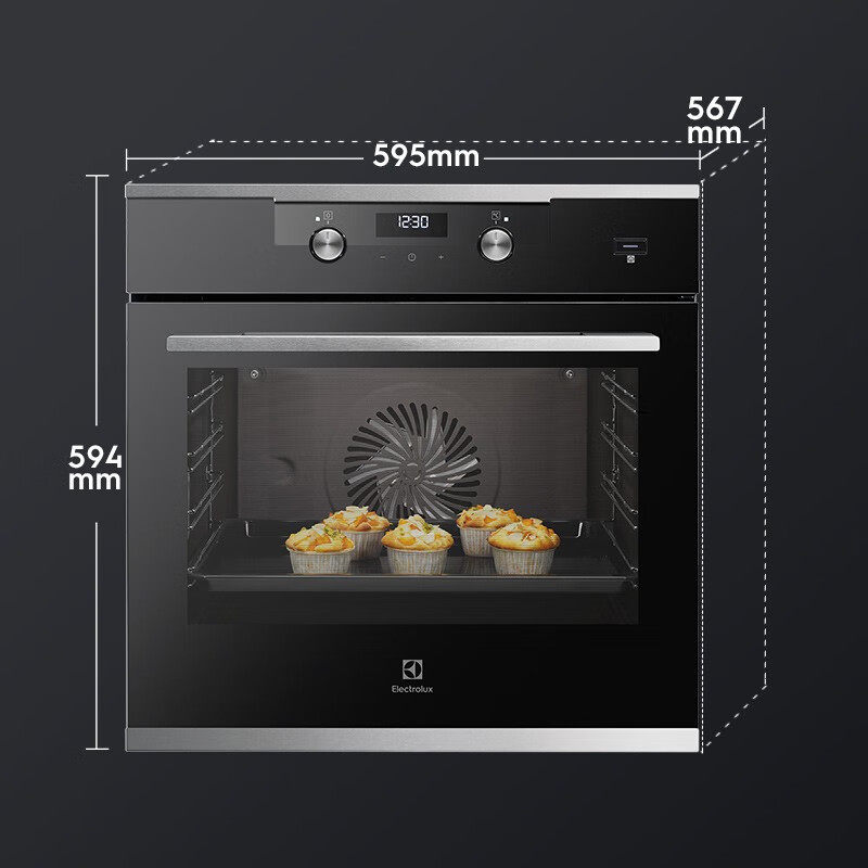 伊莱克斯 烤箱德国进口 71L嵌入式烤箱 自清洁烘焙蒸汽辅助烤箱,淘宝优惠券,粉丝福利购,淘宝优惠卷