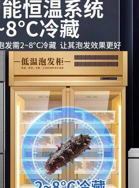 海参泡发柜鲍鱼燕窝花胶冷藏不锈钢虫草低温展示柜中草滋补品