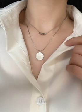 钛钢不掉色转运球项链ins时尚个性优美气质锁骨链女小众设计感潮