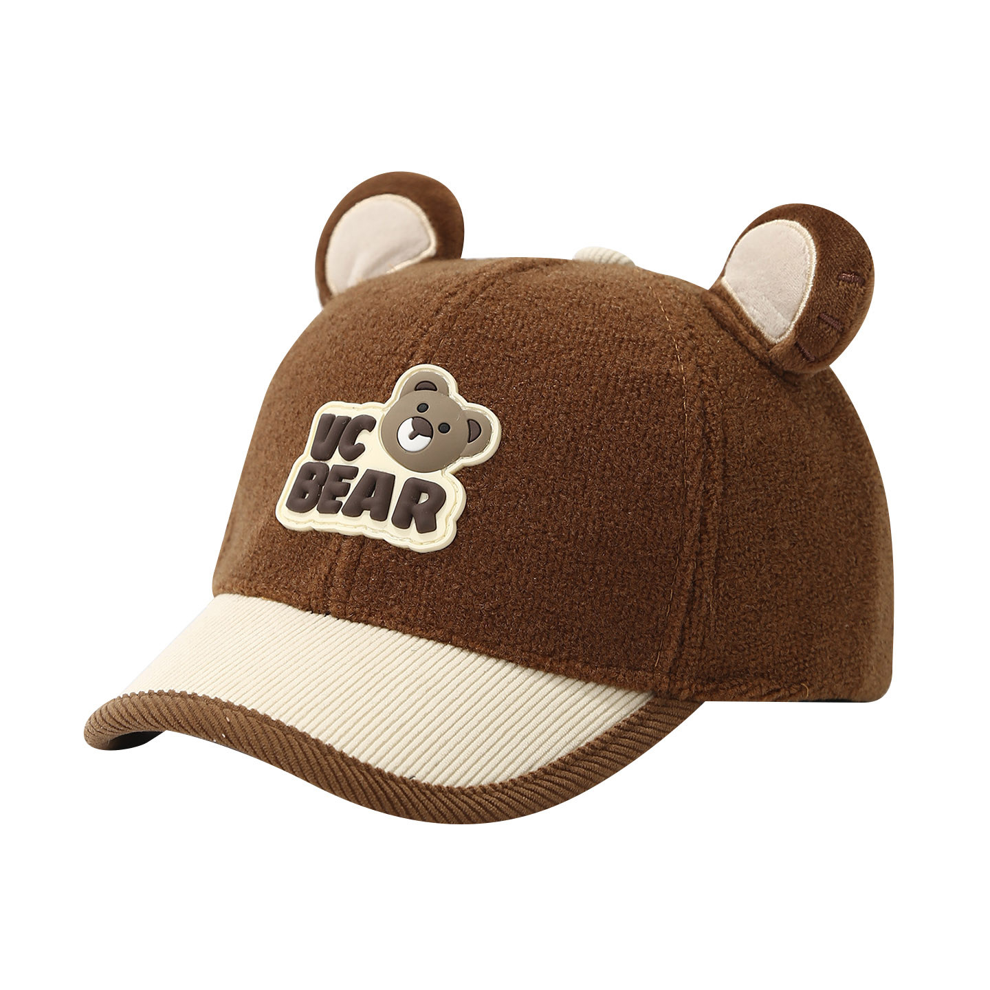 婴幼儿童可爱卡通小熊鸭舌帽子秋冬季男童女宝宝保暖毛呢棒球帽潮,淘宝优惠券,粉丝福利购,淘宝优惠卷