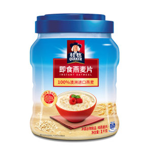 桂格即食燕麦片1000g*1罐装桶装经典原味燕麦营养谷物早餐代餐