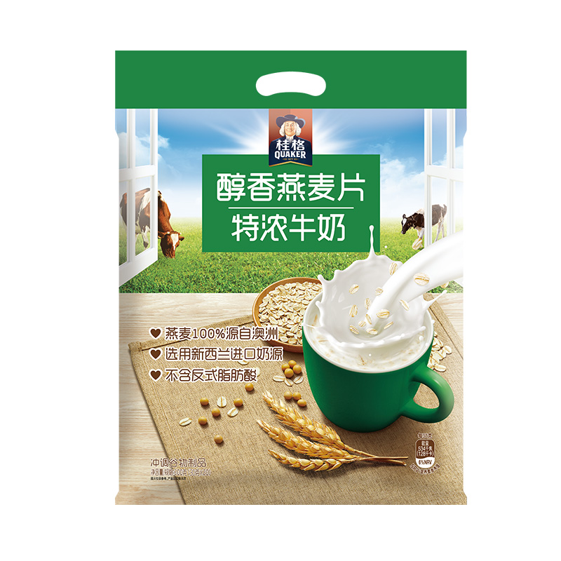 桂格醇香燕麦片540g*1牛奶红枣独立小包装谷物冲饮即食营养早餐-图2