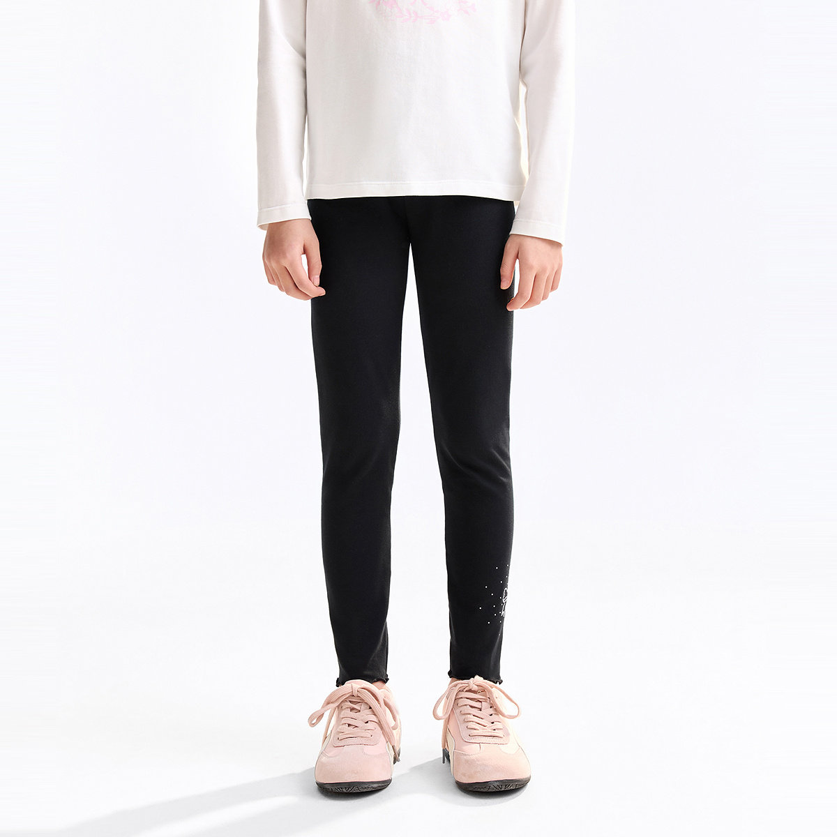 安奈儿童装女童高弹针织打底裤2025秋新款儿童大童修身百搭裤子,淘宝优惠券,粉丝福利购,淘宝优惠卷