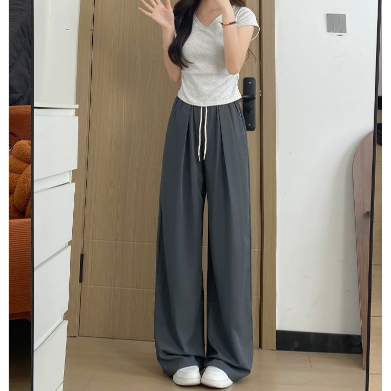 【所有爸妈的幸福家直播间】极尔斯 奶油风阔腿空气裤