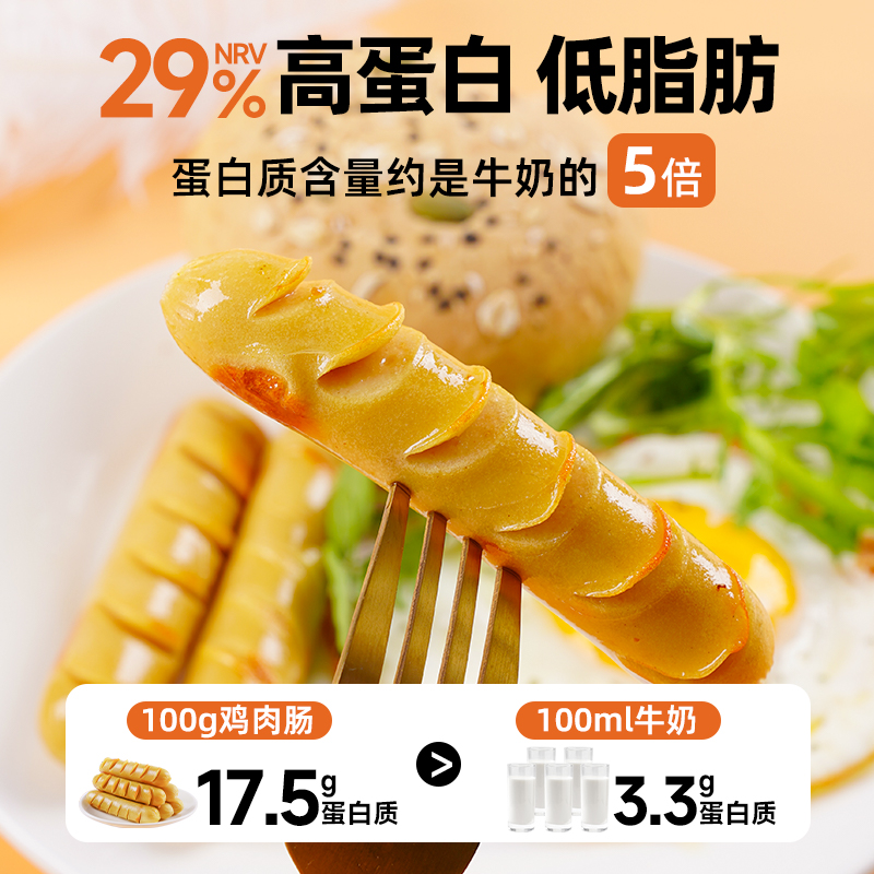 肌肉小王子鸡胸肉肠无淀粉级健身即食0减低脂肪卡热量速食零食品 - 图2