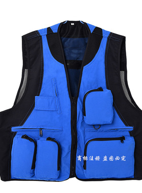 户外多口袋摄影马甲男休闲导演摄影记者广告媒体马甲刺绣印字